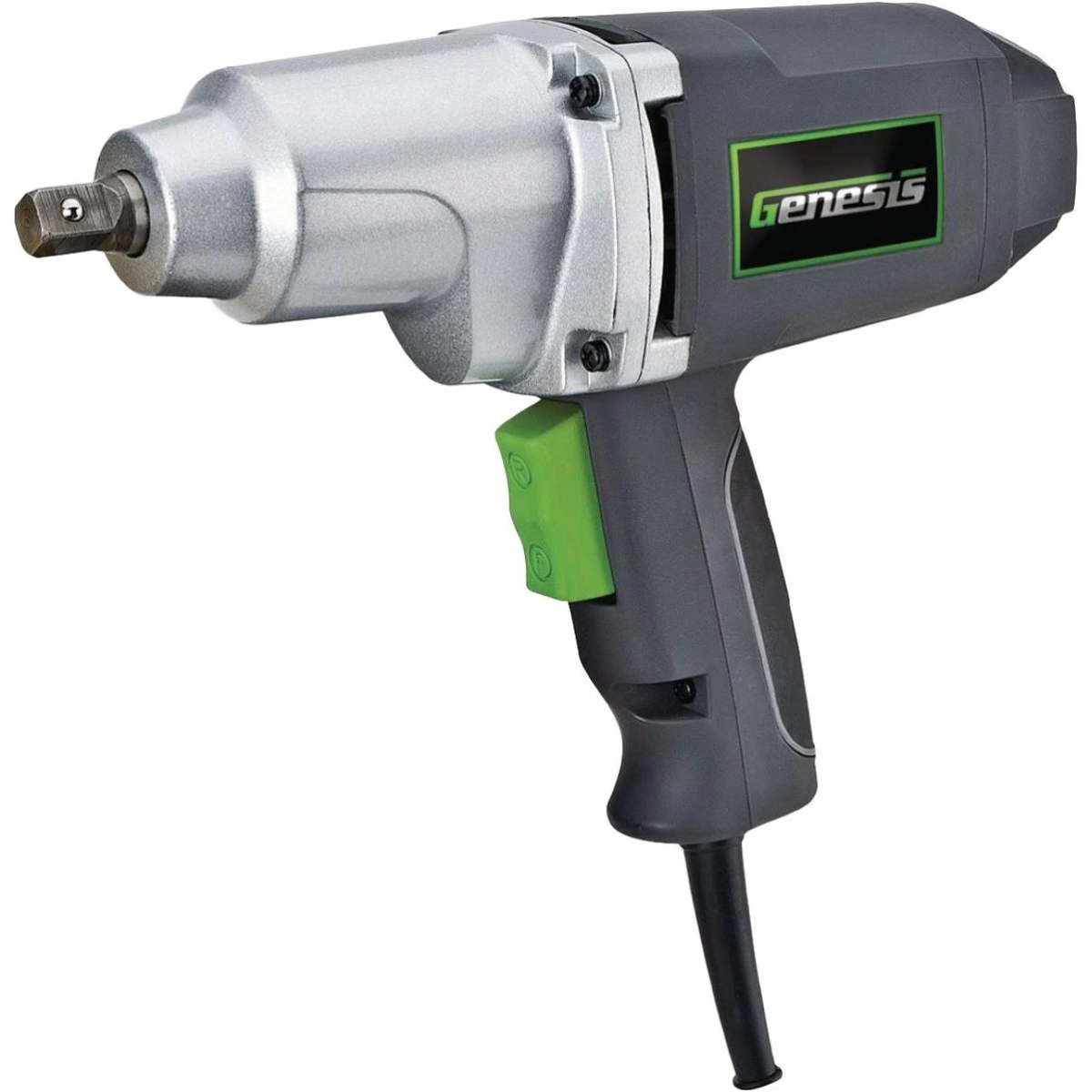 Genesis 7.5 Amp 1/2" Impact Wrench Driver Kit with Detent Pin Square Drive Anvil, 4 Sockets, and Heavy-Duty Storage Case (GIW3075K)