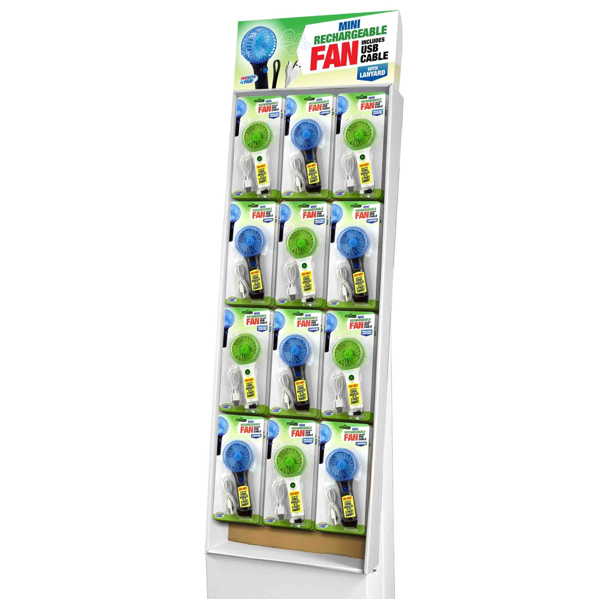 156893 5.75 in. Mini Rechargeable Fan - Assorted Color