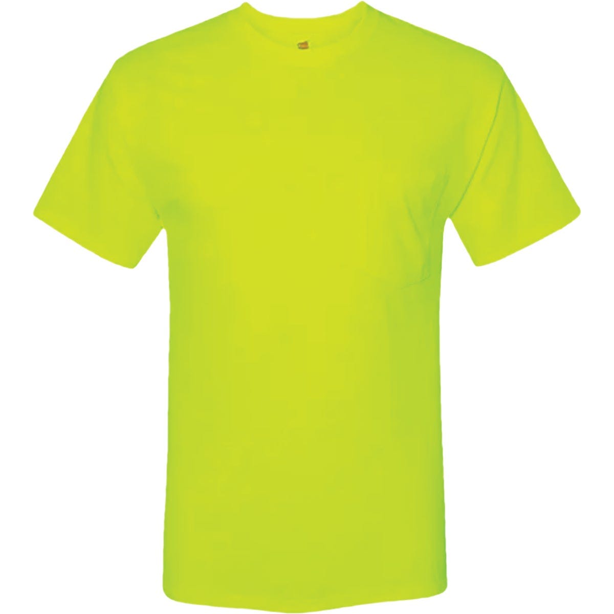 Hanesbrands 159969 Mens Safety Green Work Short Sleeve Shirt - 2XL