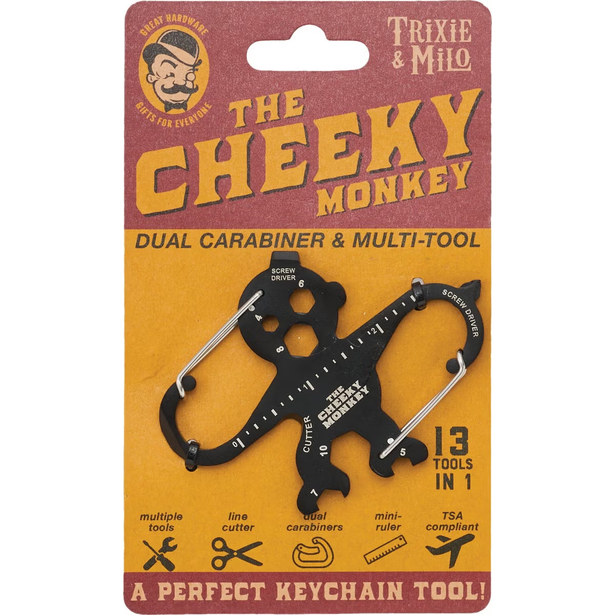 160348 The Cheeky Monkey Dual Carabiner Multi-Tool