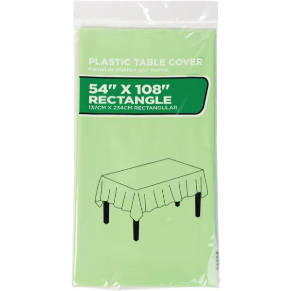 161510 54 x 108 in. Lime Rectangular Plastic Table Cover