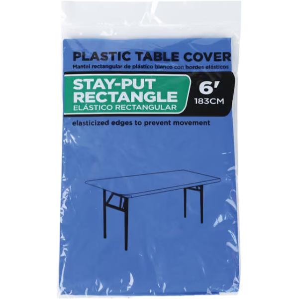 161561 6 ft. Royal Blue Stay-Put Fitted Rectangular Table Cover