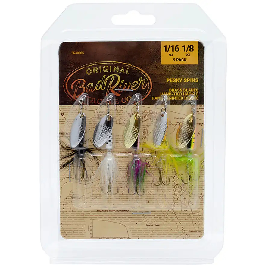 160866 0.125 oz Assorted Fishing Spinner Lure Set - Pack of 5