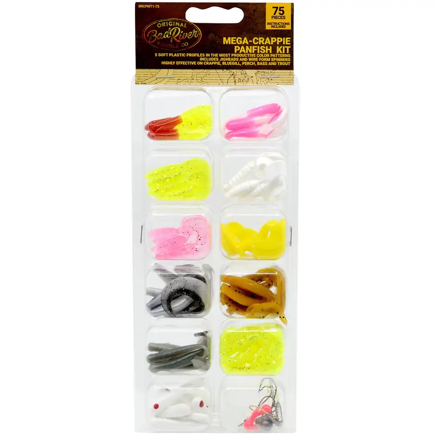 160867 Crappie Fishing Kit Set, Assorted Color - 75 Piece