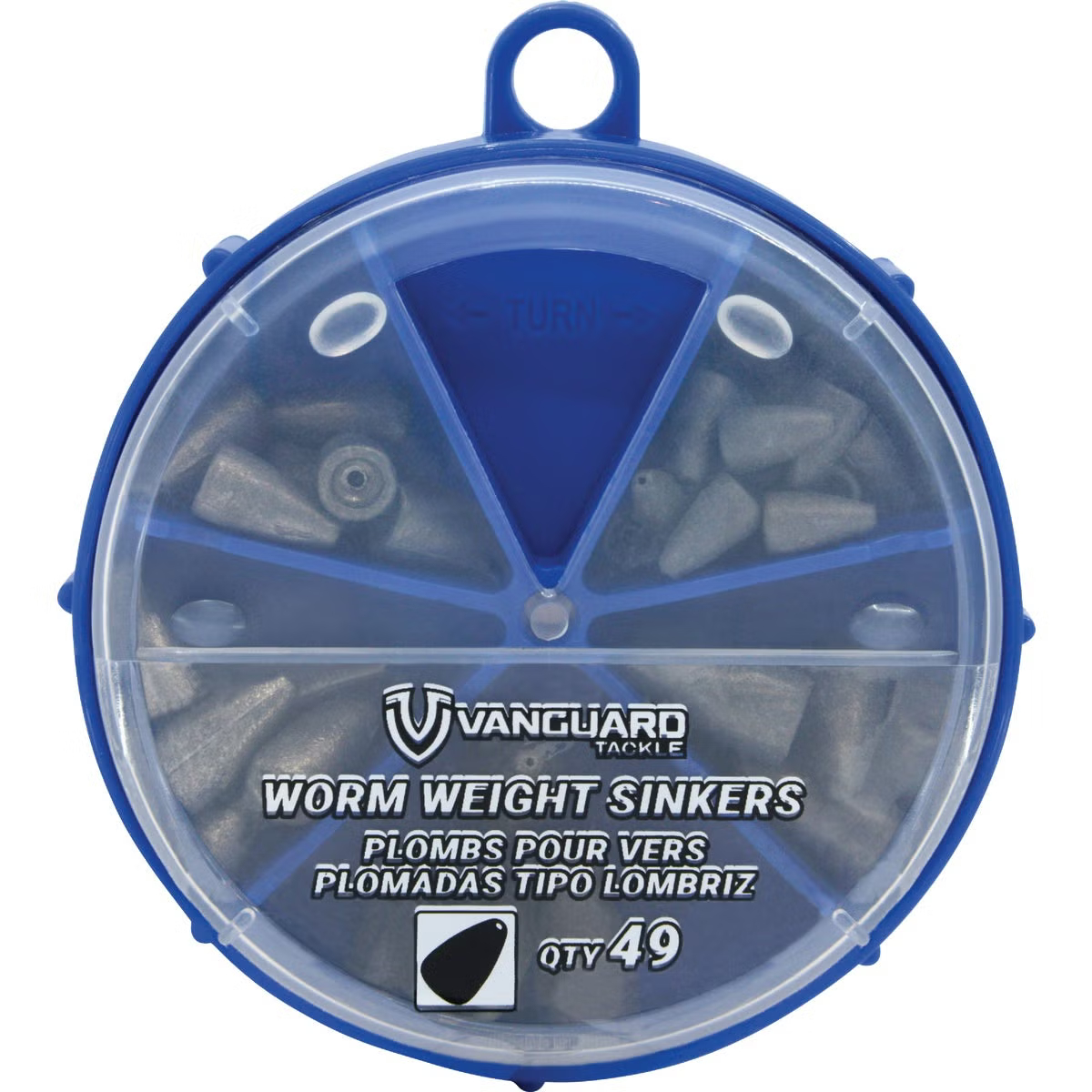 160974 Vanguard Worm Weight Sinkers - 49 Piece