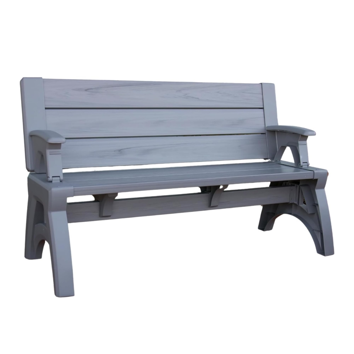 161934 Convert A Outdoor Bench, Platinum Gray