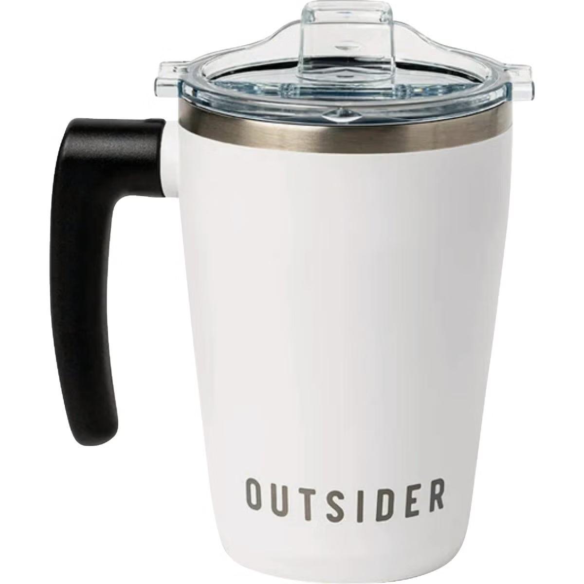 161914 17 oz Outsider Coffee Mug with Swivel Handle, White