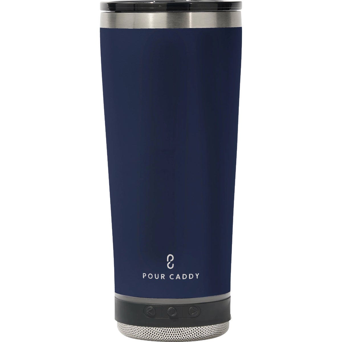 162305 18 oz Go Caddy Insulated Tumbler with Speaker - Navy