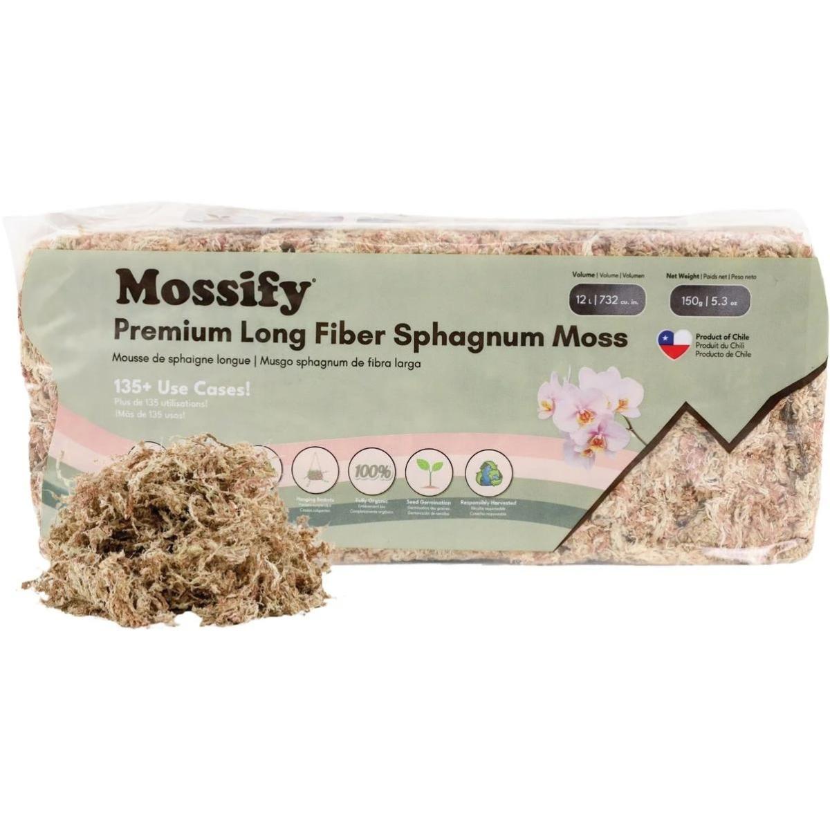 162826 5.3 oz 150 g Premium Natural Sphagnum Moss Bag