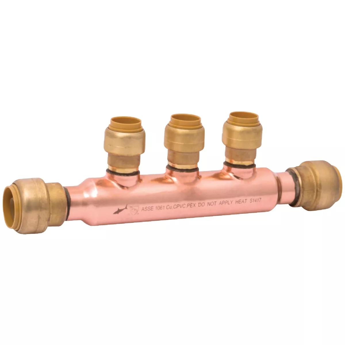164288 0.75 x 0.5 in.  Push-to-Connect 3-Port Open PEX Manifold