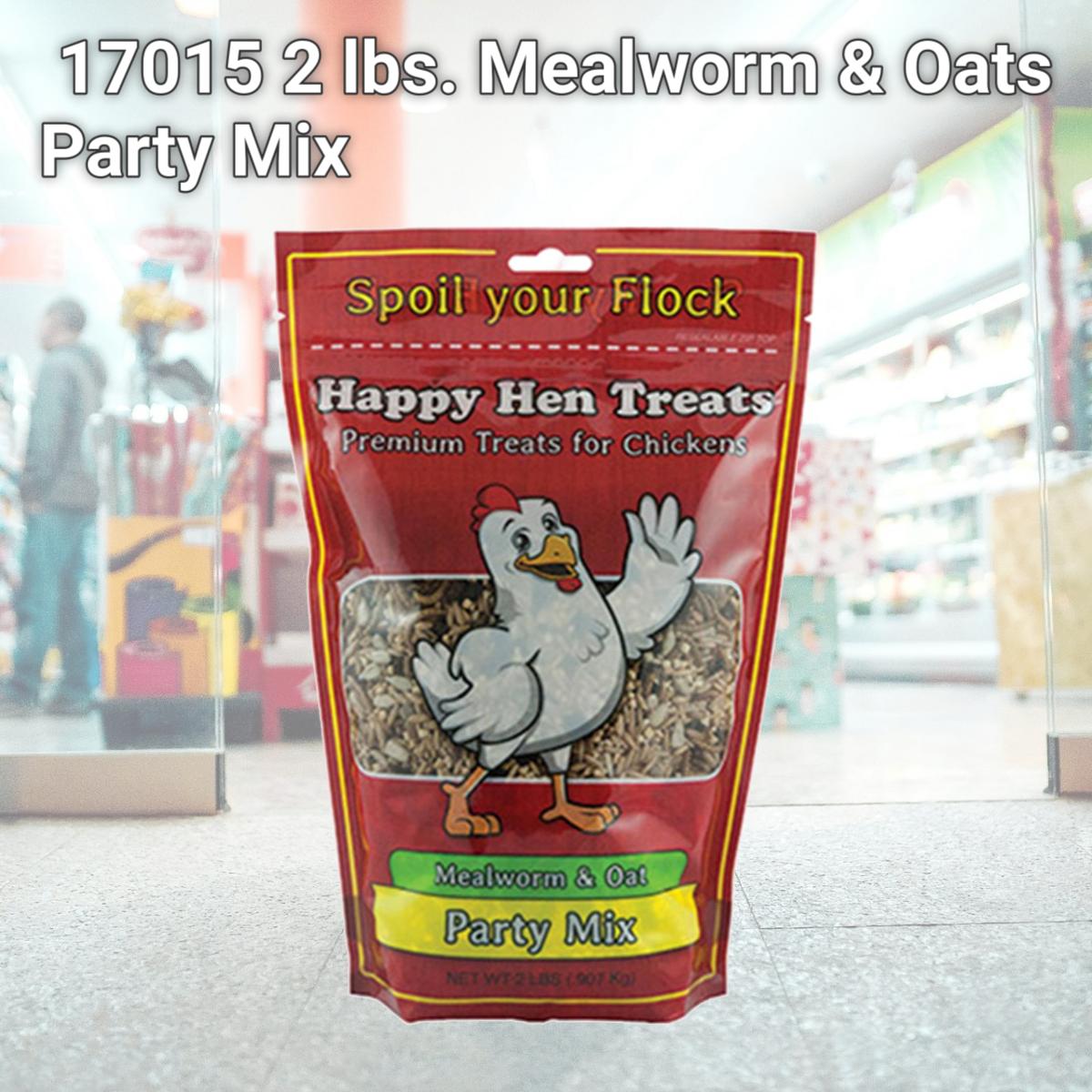 Picture of Happy Hen Treats 17015 2 lbs. Mealworm & Oats Party Mix