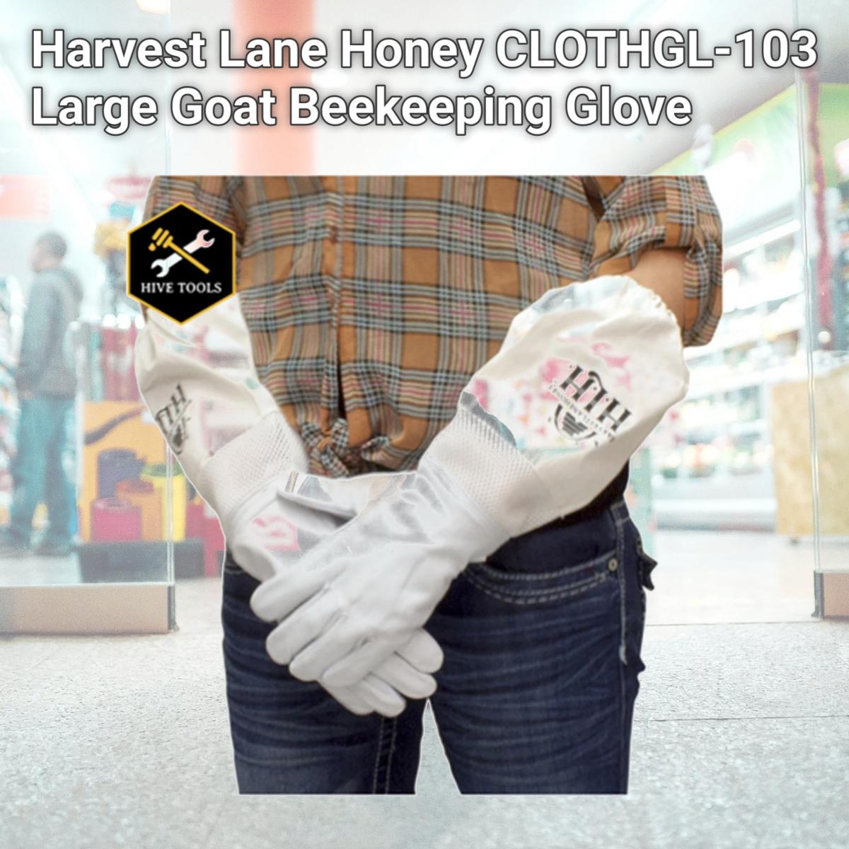 Picture of Harvest Lane Honey CLOTHGL-103 Large Goat Beekeeping Glove