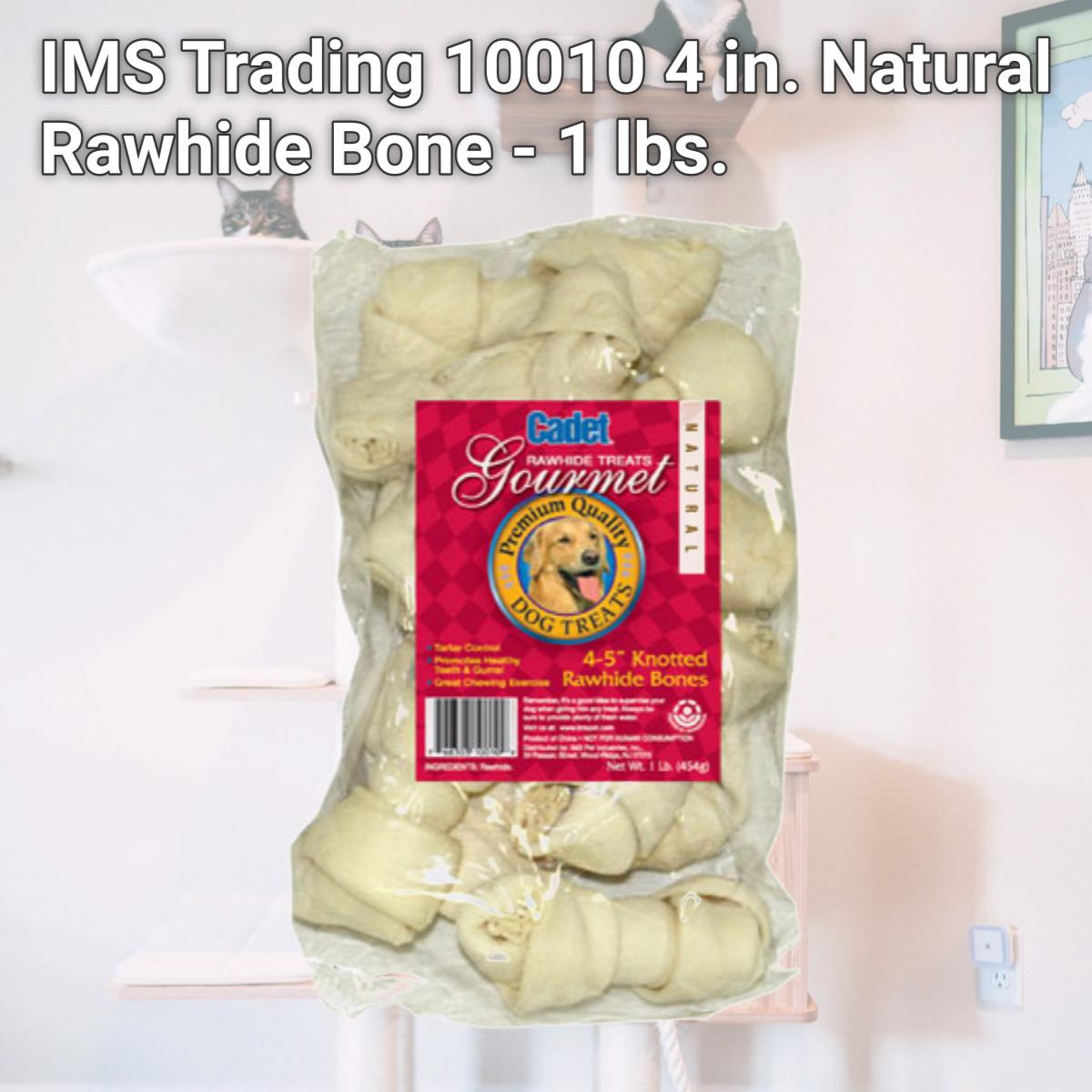 Picture of IMS Trading 10010 4 in. Natural Rawhide Bone - 1 lbs.