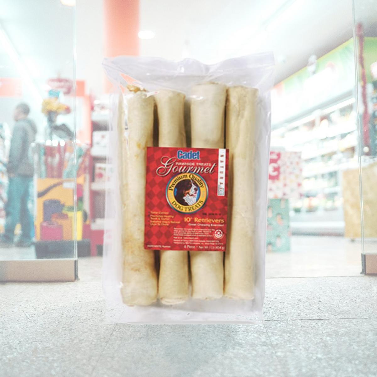 Picture of IMS Trading 10004 10 in. Beef Natural Rawhide Bone - 4 Pack