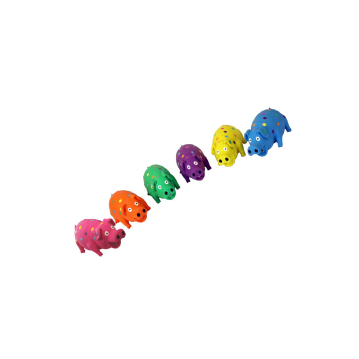 Picture of Multipet 20315 4 in. Mini Latex Polka Dot Pig Dog Toy