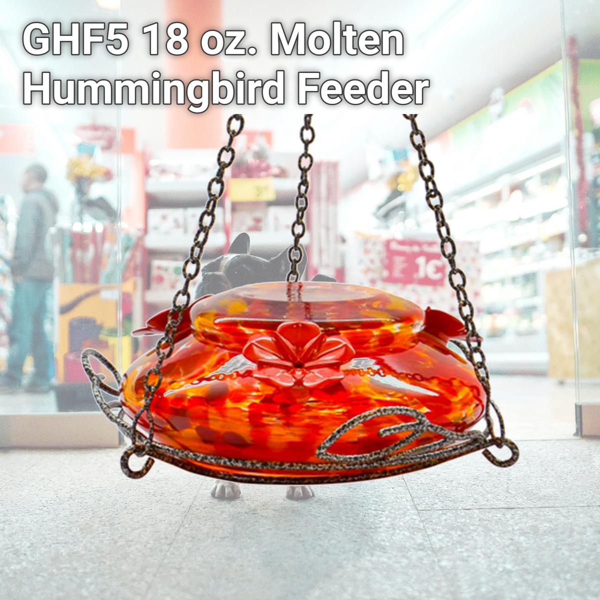Picture of Natures Way Bird Products GHF5 18 oz. Molten Hummingbird Feeder