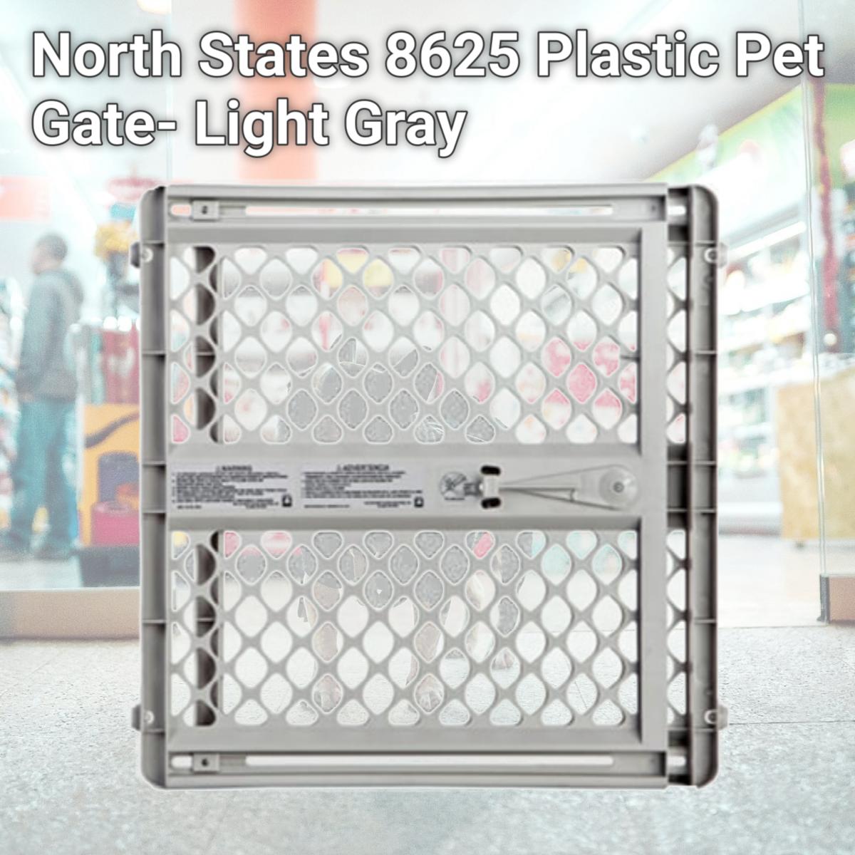Picture of North States 8625 Plastic Pet Gate- Light Gray