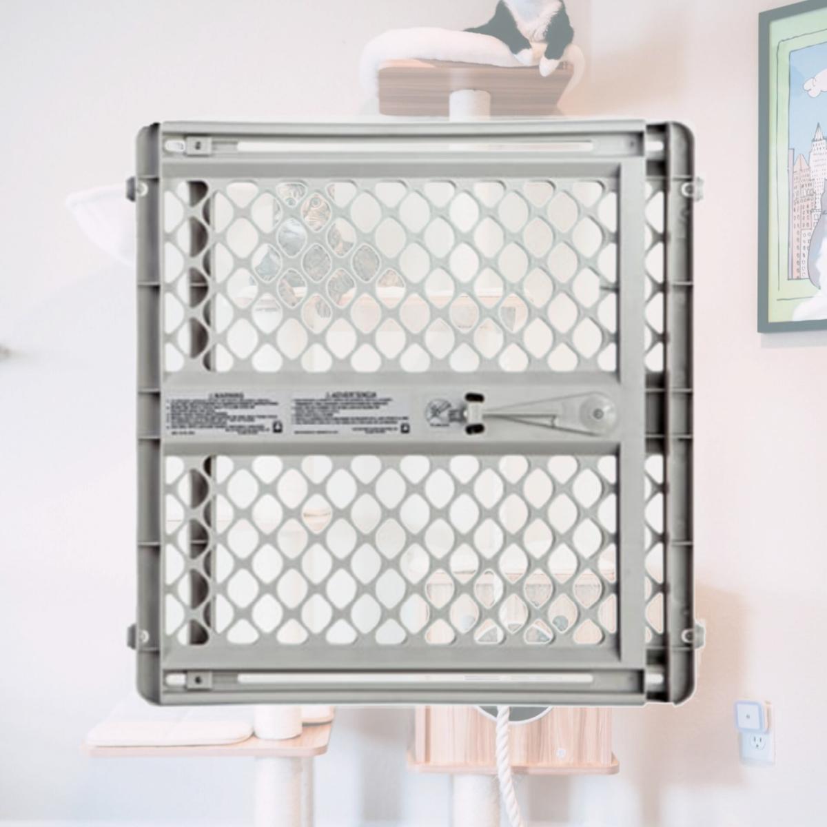 Picture of North States 8625 Plastic Pet Gate- Light Gray