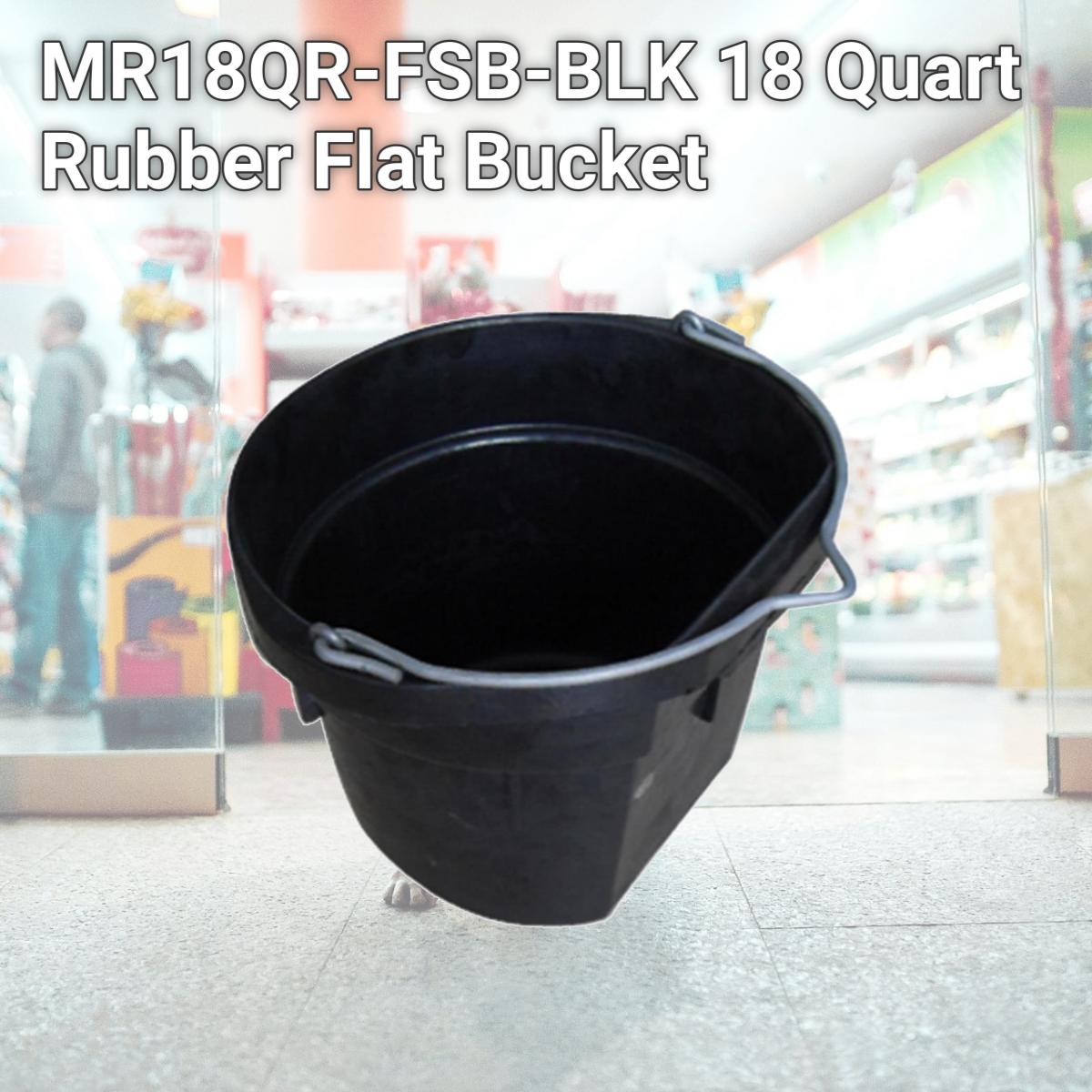 Picture of Master Rancher MR18QR-FSB-BLK 18 Quart Rubber Flat Bucket