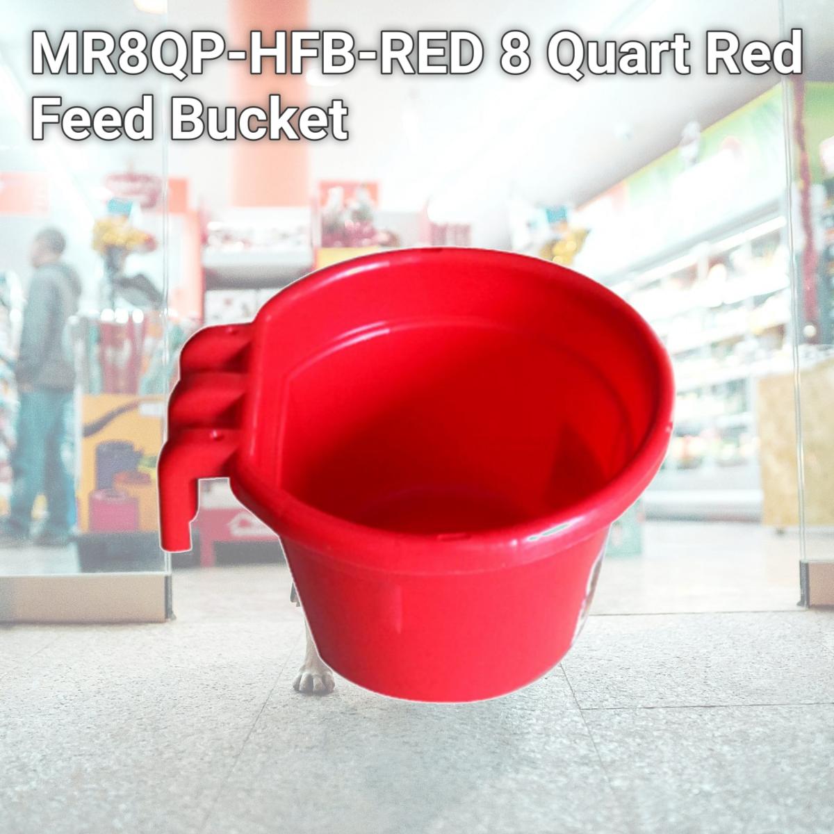 Picture of Master Rancher MR8QP-HFB-RED 8 Quart Red Feed Bucket