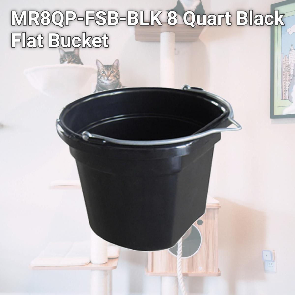 Picture of Master Rancher MR8QP-FSB-BLK 8 Quart Black Flat Bucket