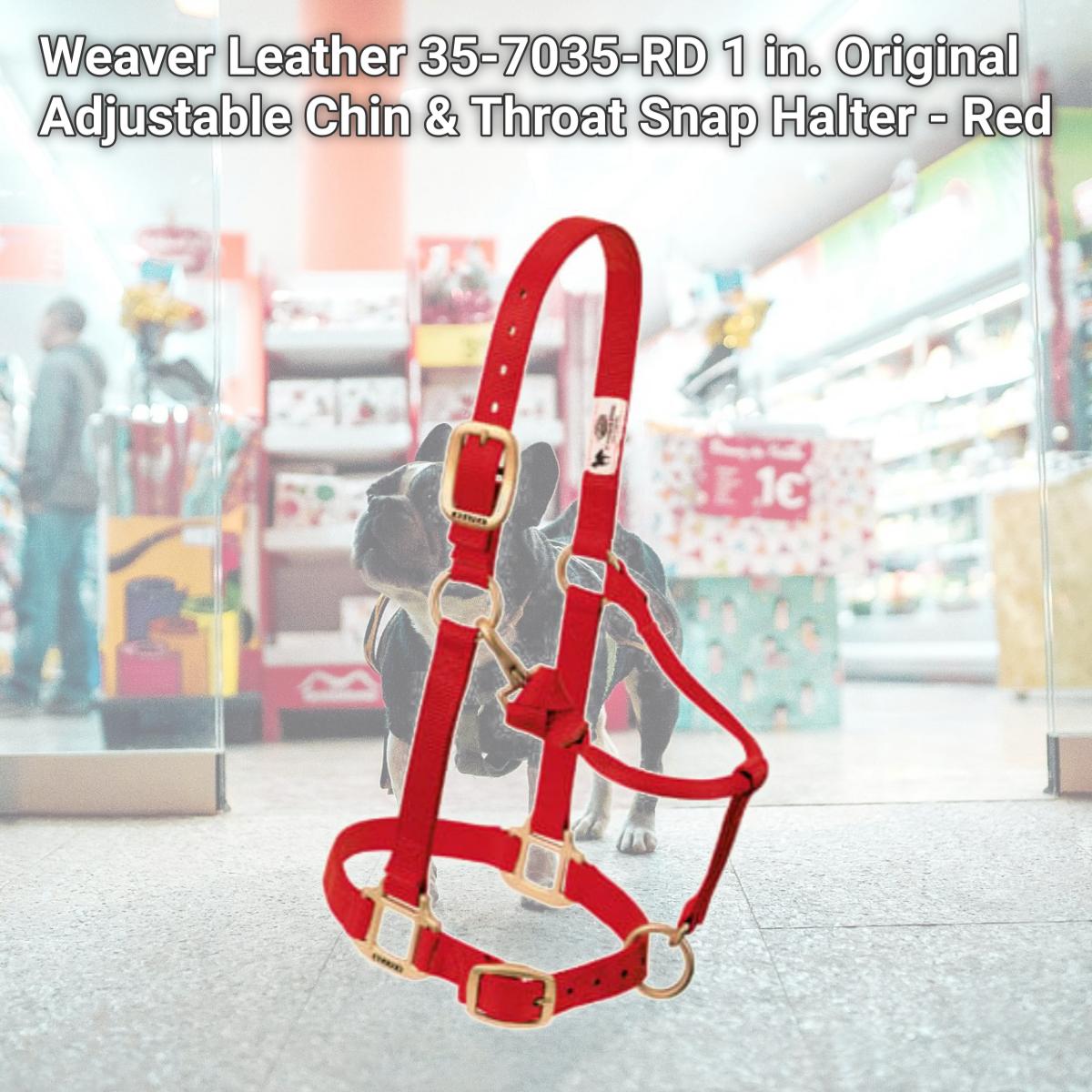 Picture of Weaver Leather 35-7035-RD 1 in. Original Adjustable Chin & Throat Snap Halter - Red