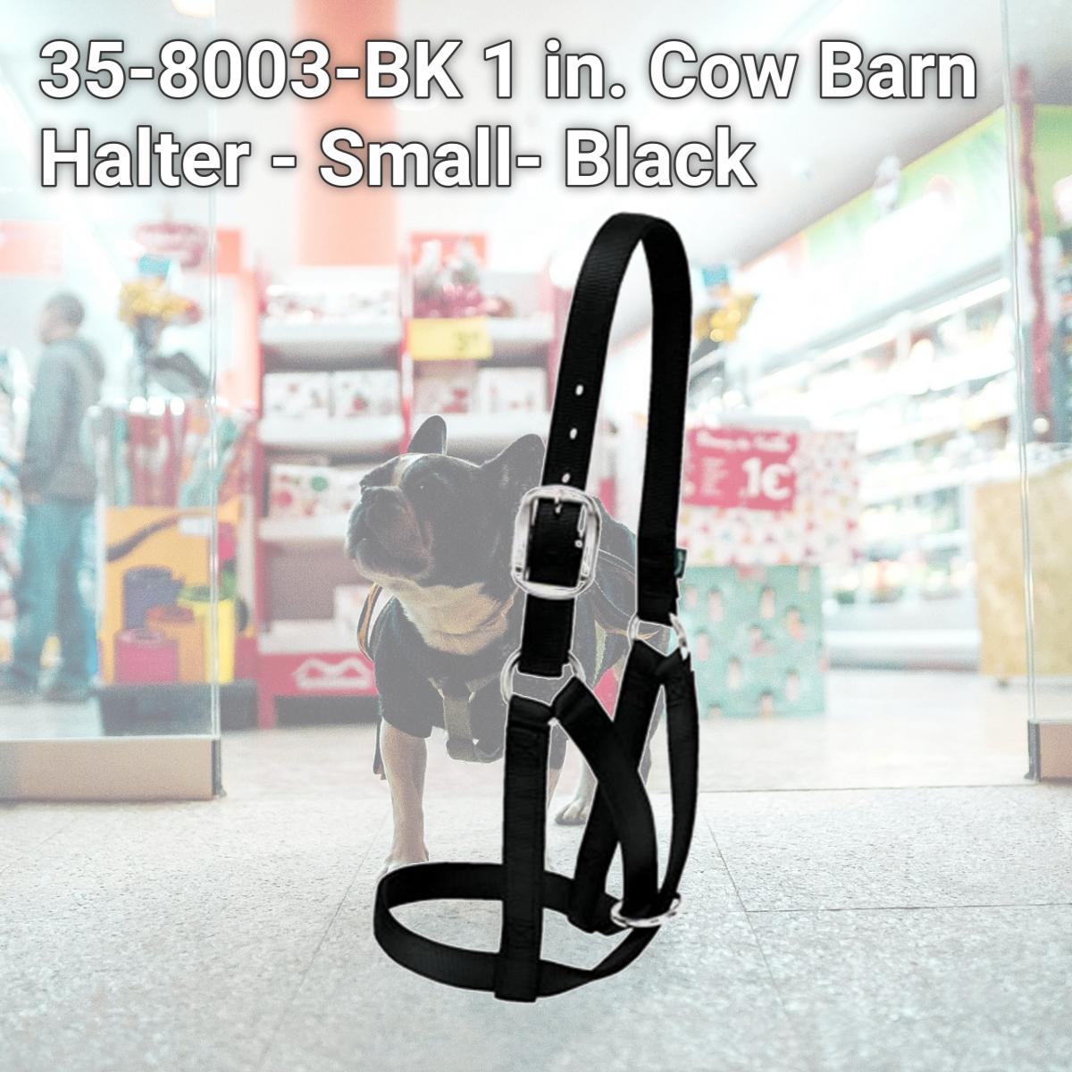 Picture of Weaver Leather 35-8003-BK 1 in. Cow Barn Halter - Small- Black