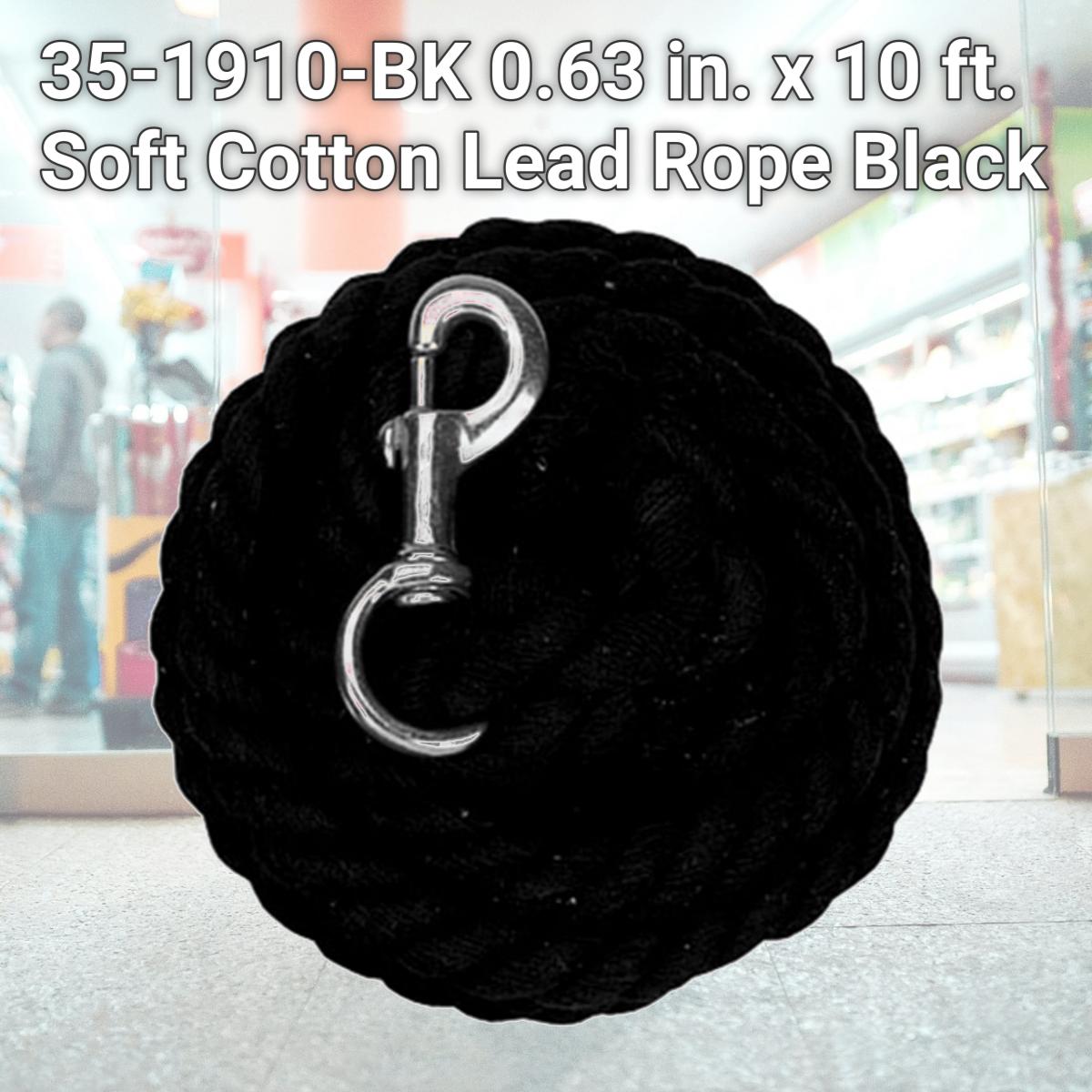 Picture of Weaver Leather 35-1910-BK 0.63 in. x 10 ft. Soft Cotton Lead Rope, Black