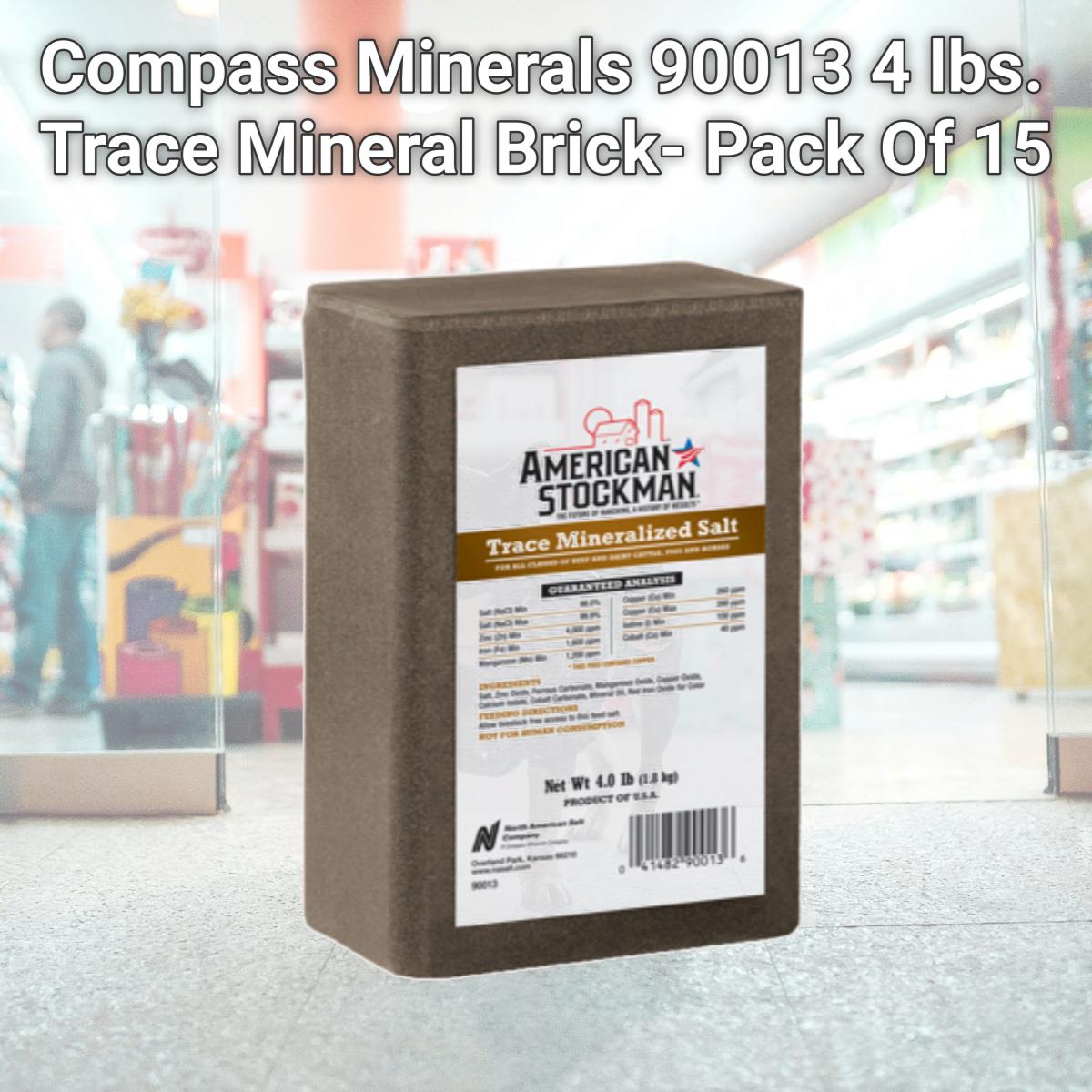 Picture of Compass Minerals 90013 4 lbs. Trace Mineral Brick- Pack Of 15