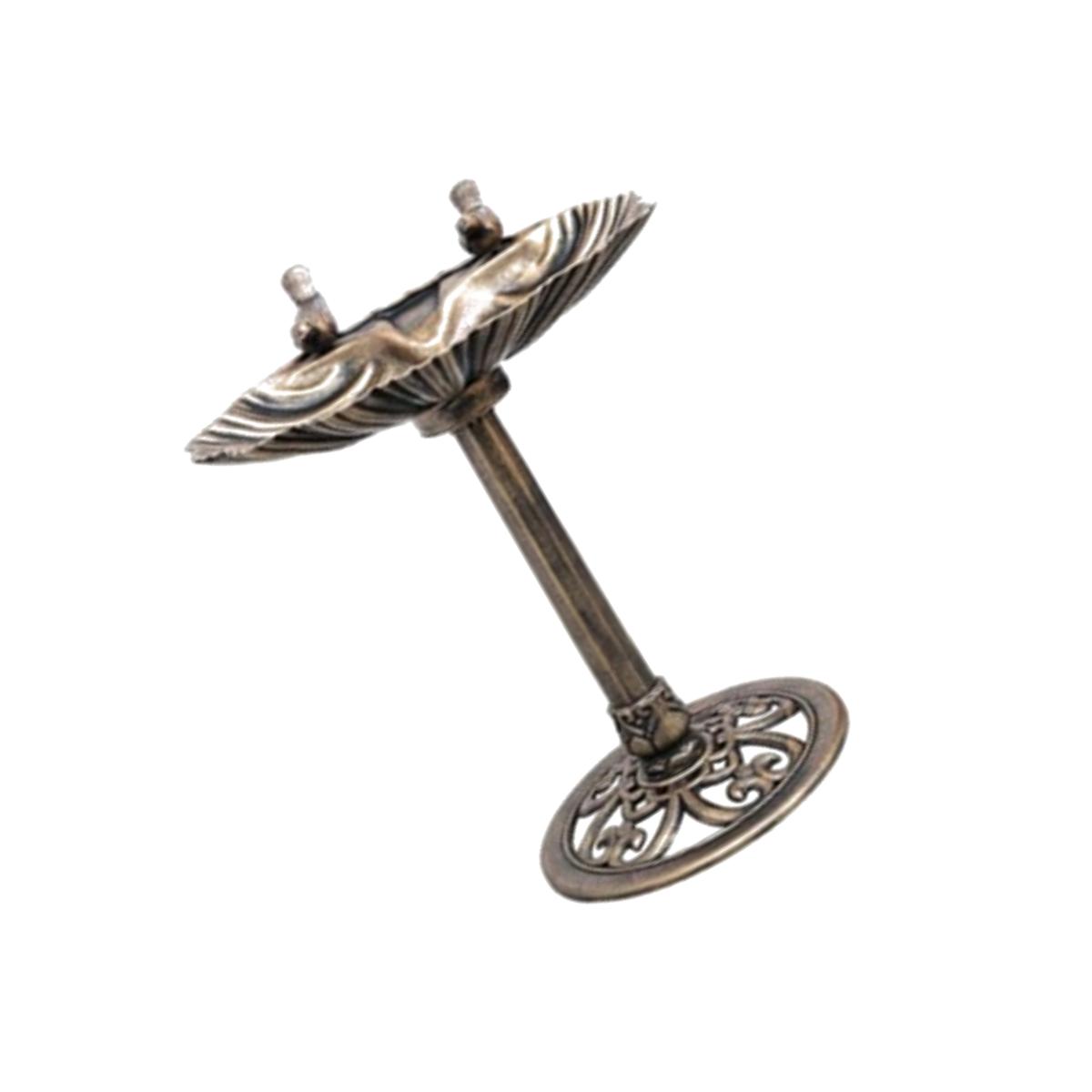 Picture of Alpine Corp TIZ122 13 Dia. x 30 H in. Bronze Antique Shell Bird Bath