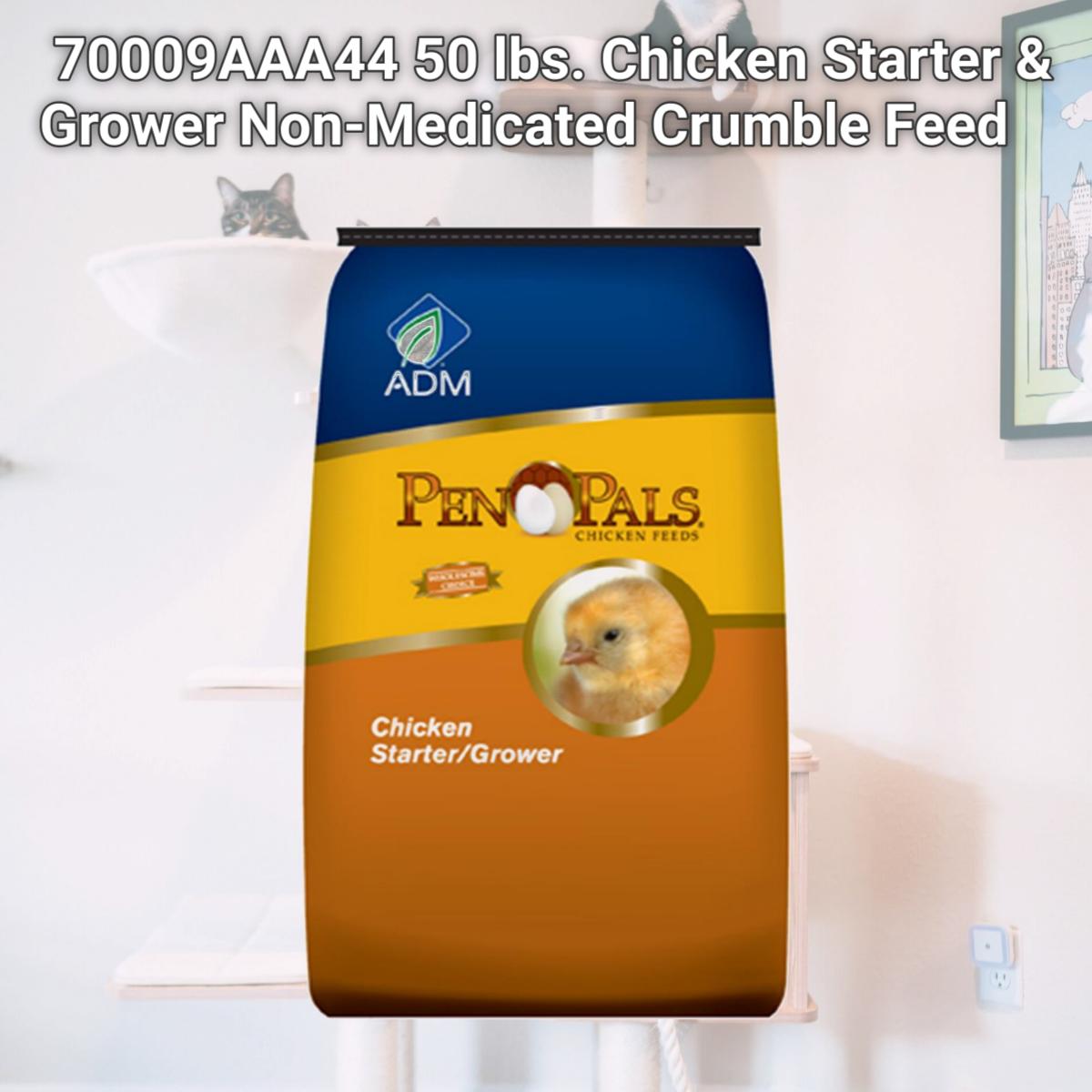 Picture of ADM Alliance Nutrition 70009AAA44 50 lbs. Chicken Starter & Grower Non-Medicated Crumble Feed