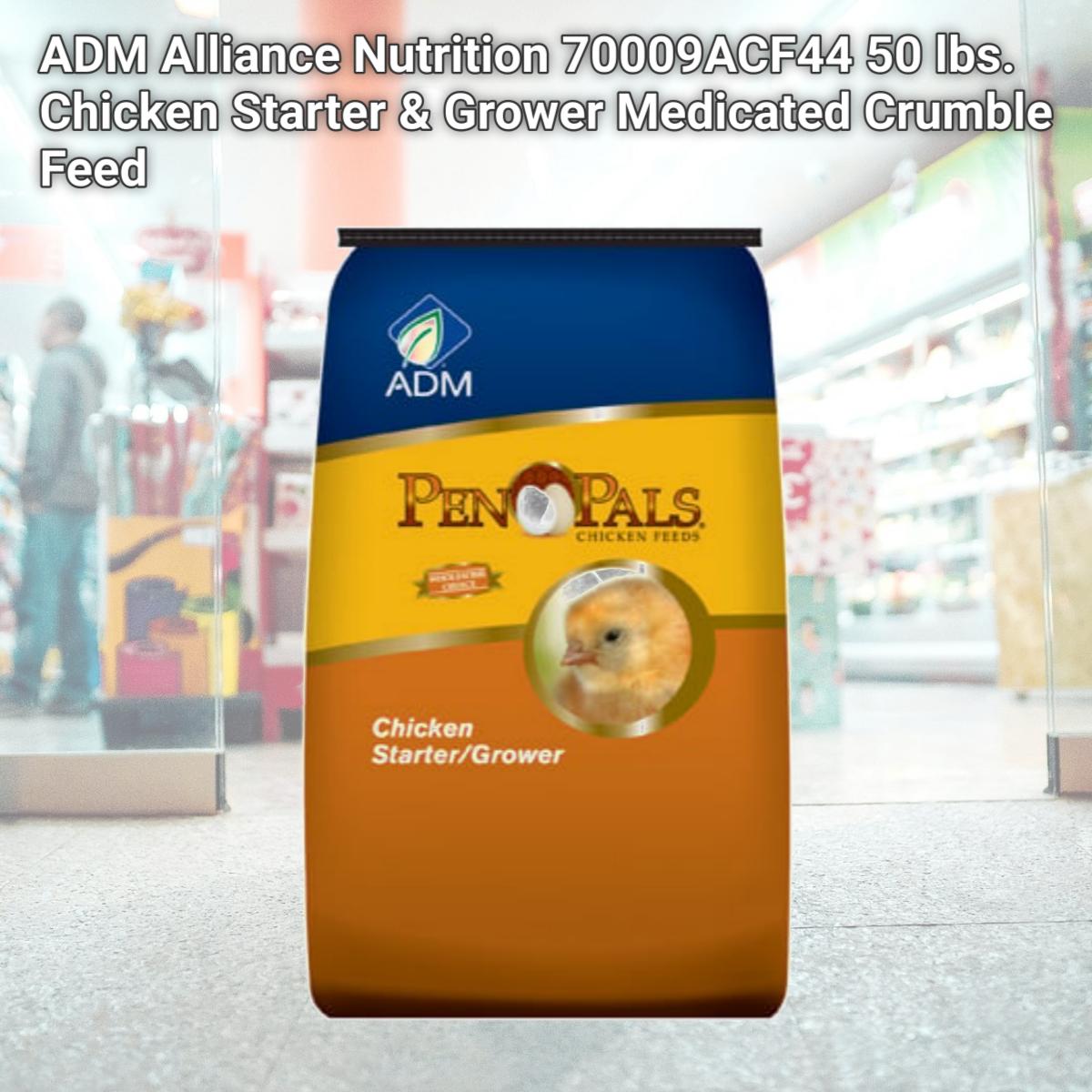 Picture of ADM Alliance Nutrition 70009ACF44 50 lbs. Chicken Starter & Grower Medicated Crumble Feed
