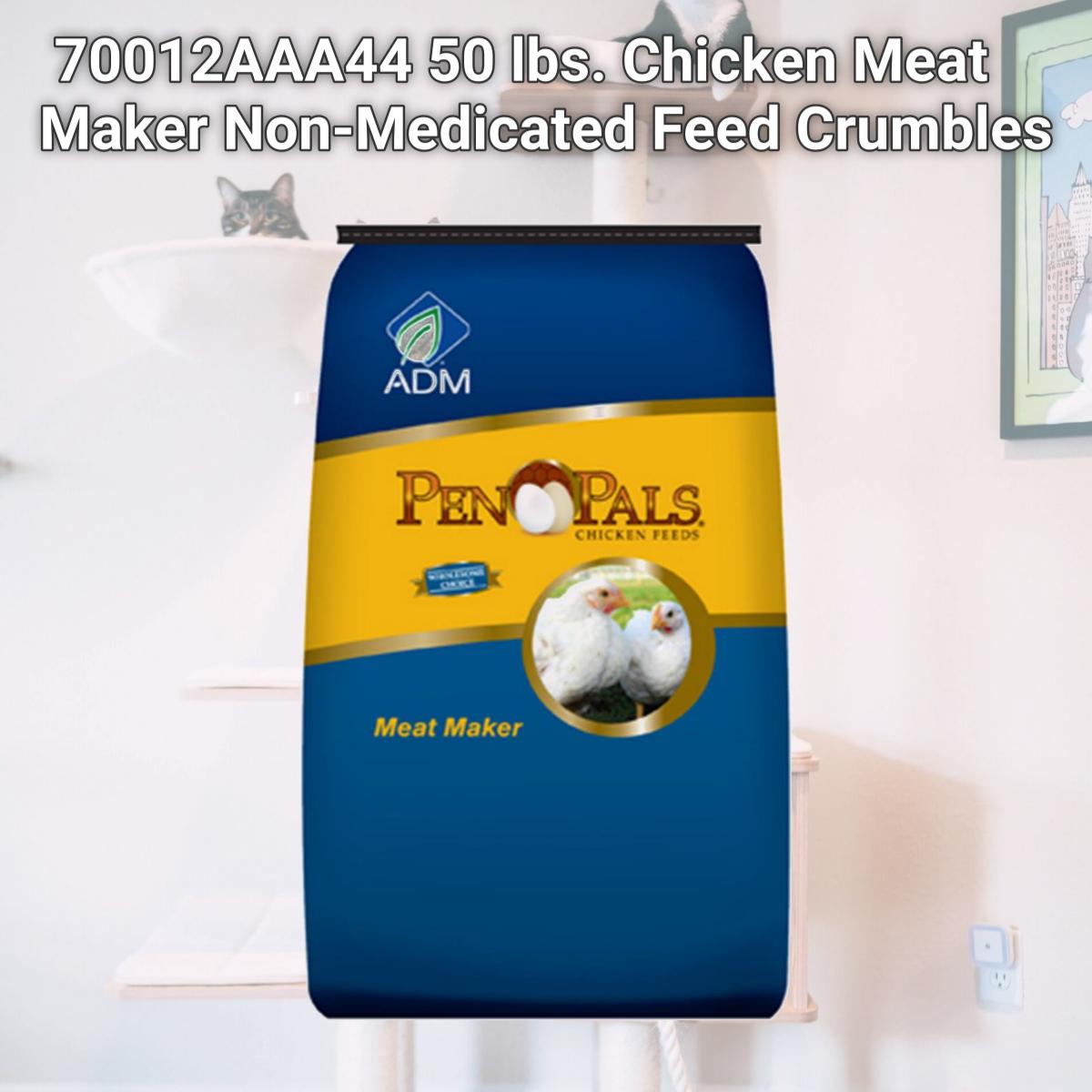 Picture of ADM Alliance Nutrition 70012AAA44 50 lbs. Chicken Meat Maker Non-Medicated Feed Crumbles