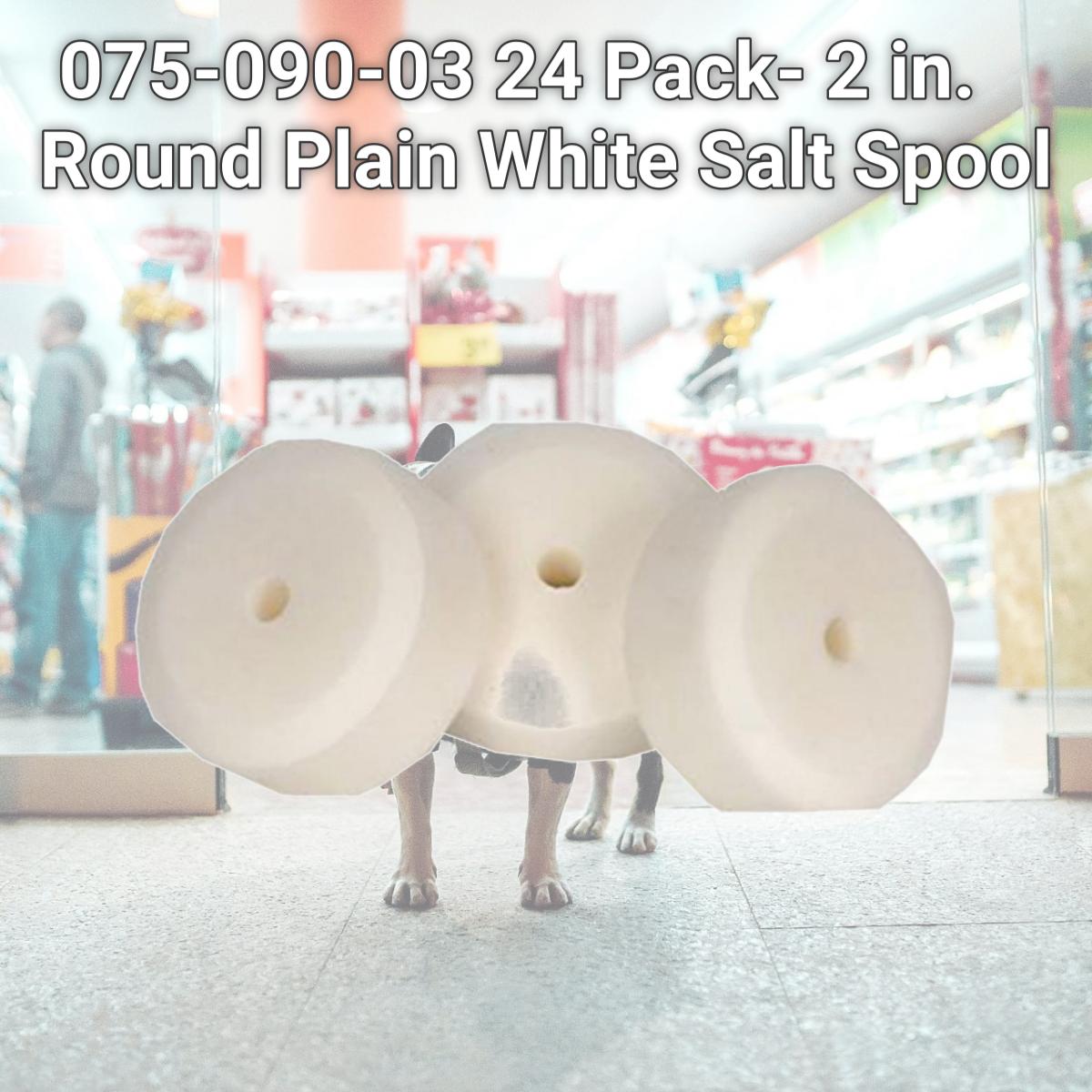 Picture of American Distribution & 075-090-03 24 Pack- 2 in. Round Plain White Salt Spool