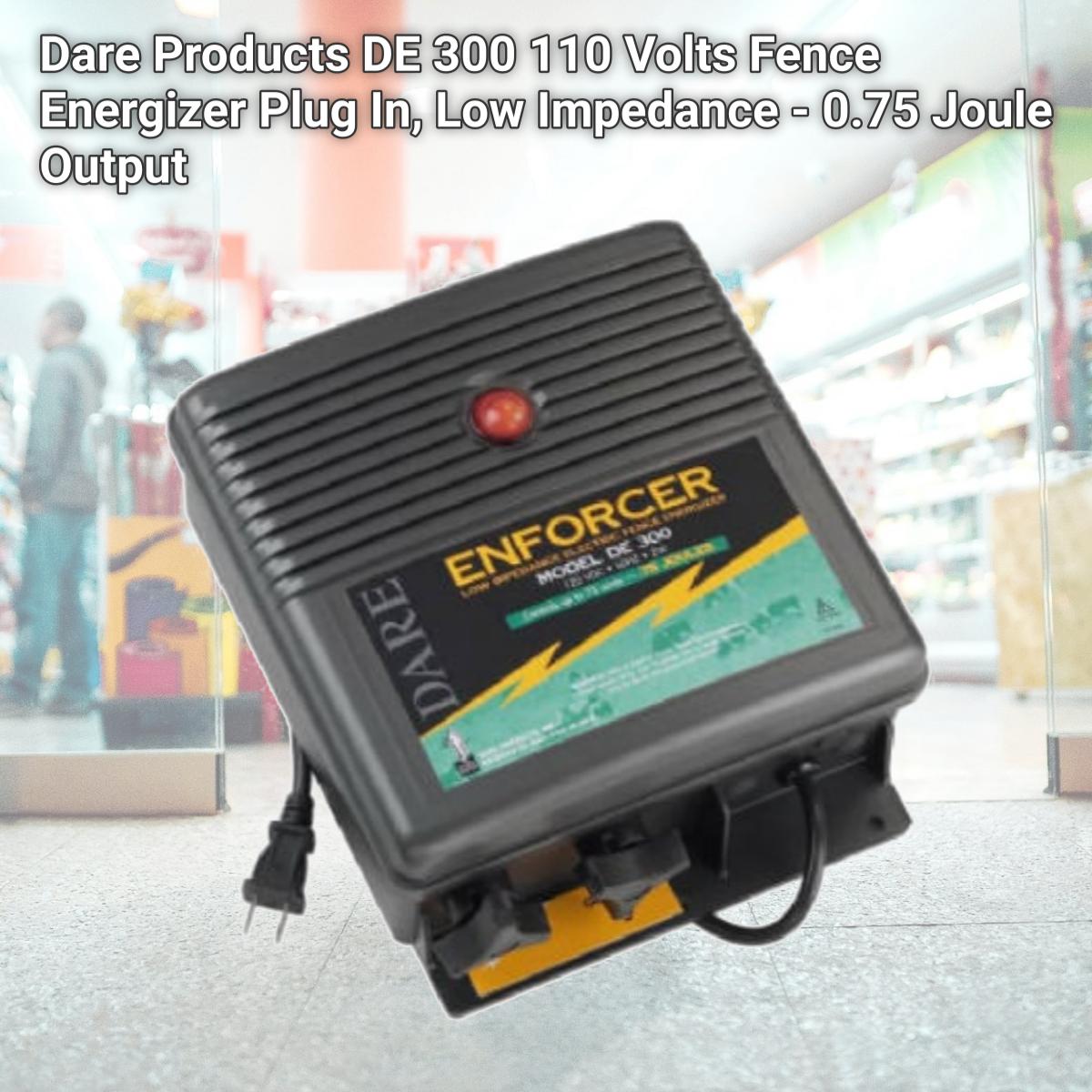 Picture of Dare Products DE 300 110 Volts Fence Energizer Plug In, Low Impedance - 0.75 Joule Output