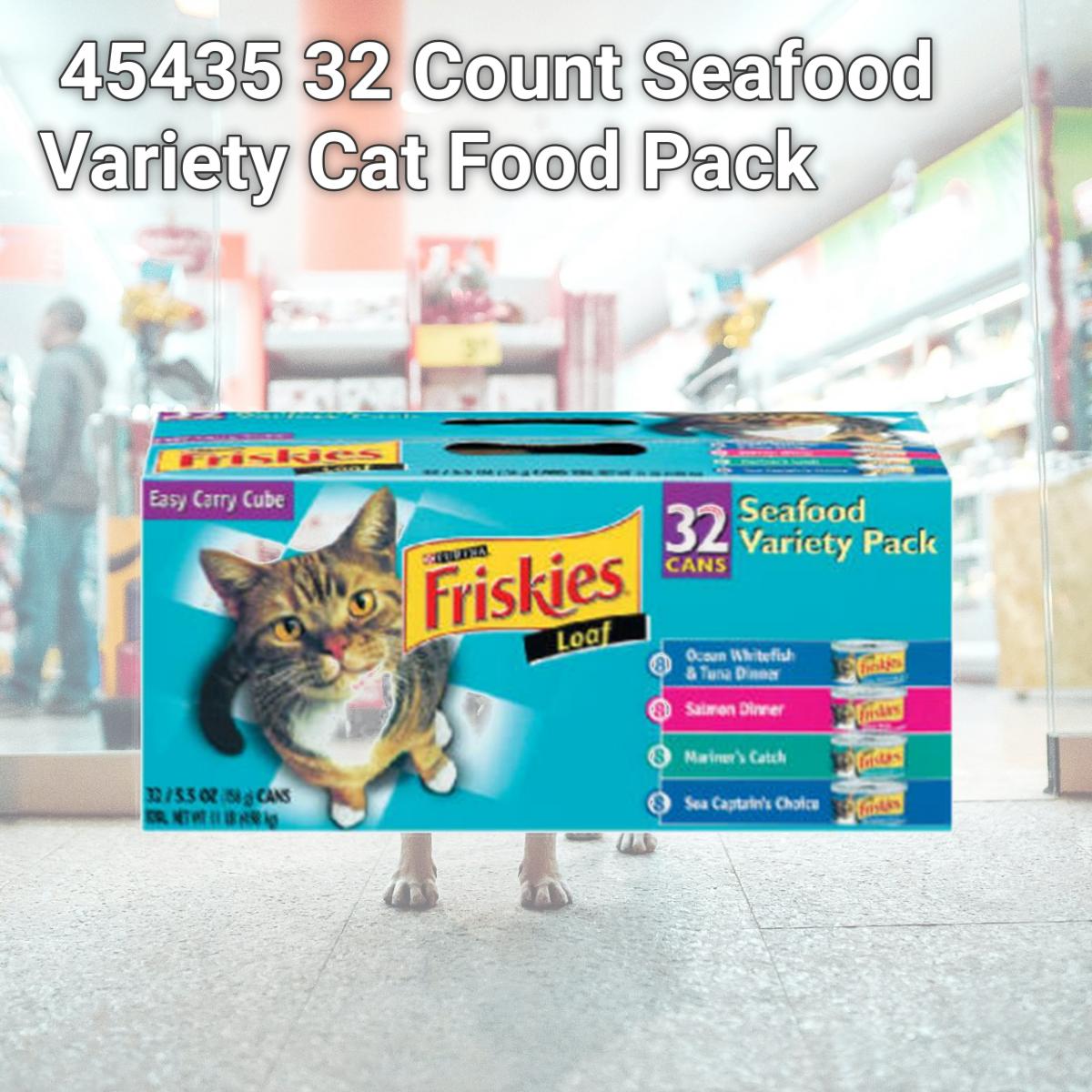 Picture of Friskies 45435 32 Count Seafood Variety Cat Food Pack