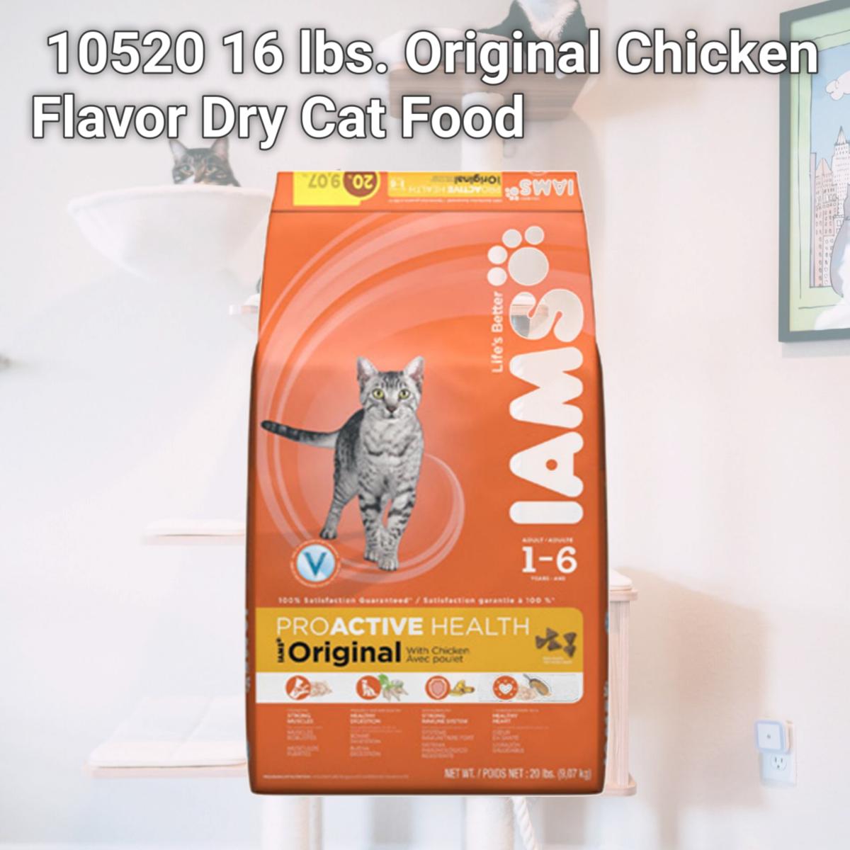 Picture of Iams 10520 16 lbs. Original Chicken Flavor Dry Cat Food