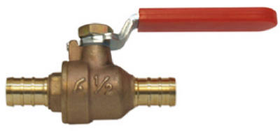 0.5 x 0.5 in. Brass Barb Ball Valve