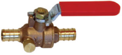0.5 x 0.5 in. Brass Barb Ball Valve