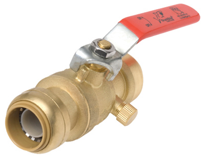 169428 0.5 in. Stop Valve Pipe Tee Adapter