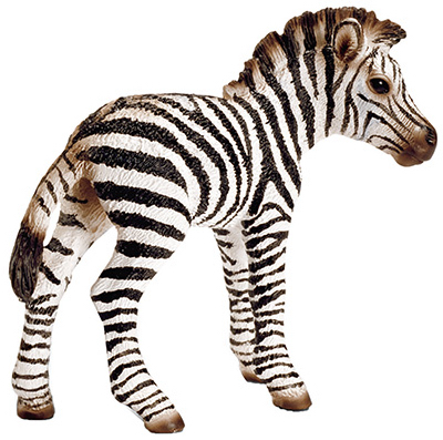 Picture of Schleich North America 182452 Zebra Foal -White & Black