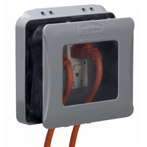 Outlet Cover 2 Gang Expandable, Gray