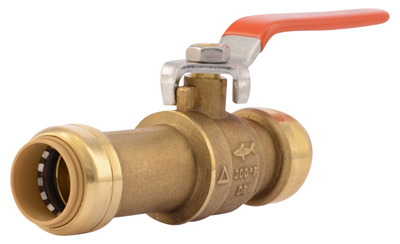 Sharkbite 3/4in x 3/4in Brass Push Fit Ball Valve - 24736LF
