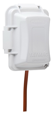 White 1 Gang Standard Outdoor or Outer Cover