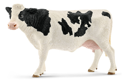 Picture of Schleich North America 216397 Holstein Cow Toy Figure - Black & White