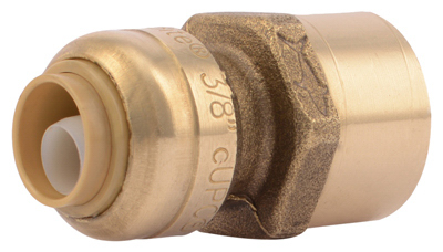 Push to Connect 3/8 in. PTC X 1/2 in. D Female Brass Connector
