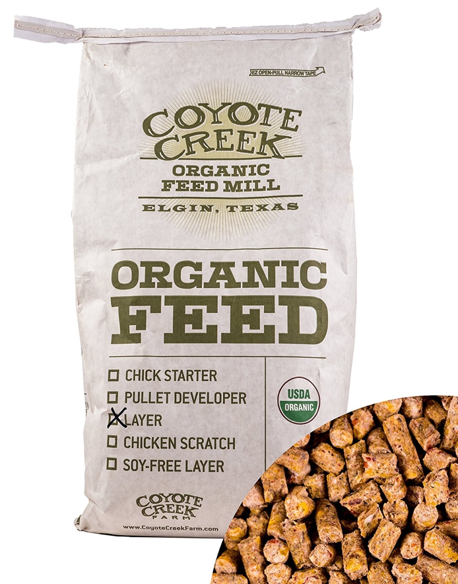 Picture of Coyote Creek Organic Feed Mill 220935 50 lbs Organic Egg Layer Crumble