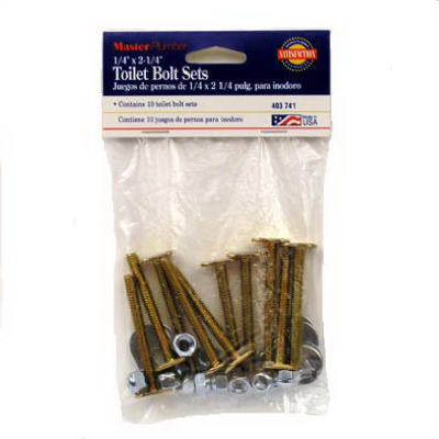 Brass Toilet Bolt - Pack of 10