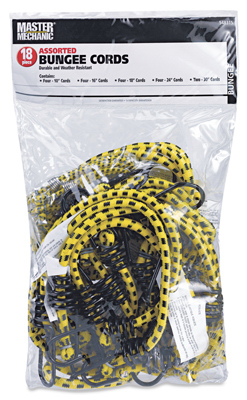 548315 Assorted Tie Down Cords - Pack of 18