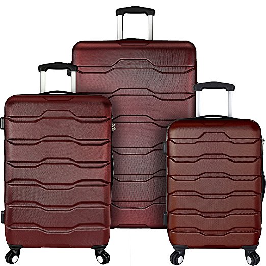 Picture of Travelers Choice EL09075R Elite Luggage Omni 3-Piece Hardside Spinner Luggage Set&#44; Red